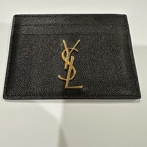 YSL CASSANDRE CARD CASE IN SMOOTH LEATHER